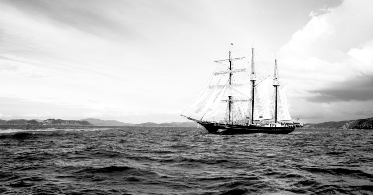 sail ship at sea