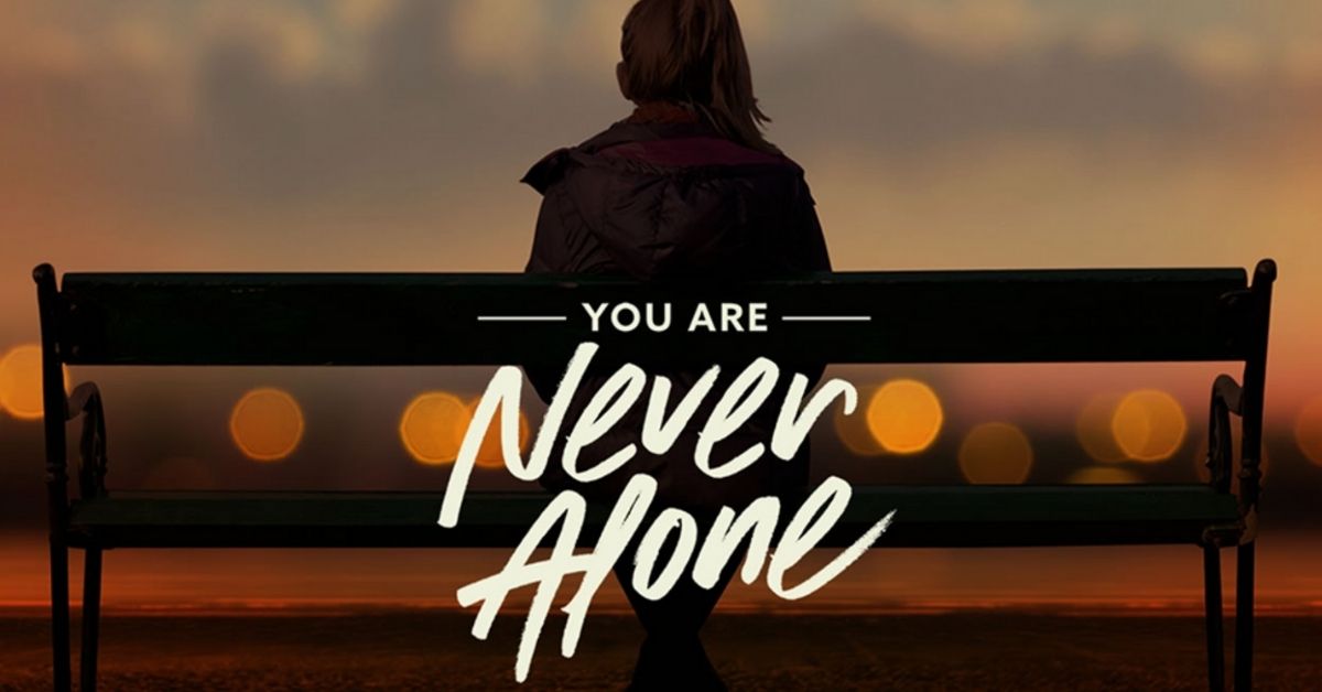 book cover for you are never alone by max lucado