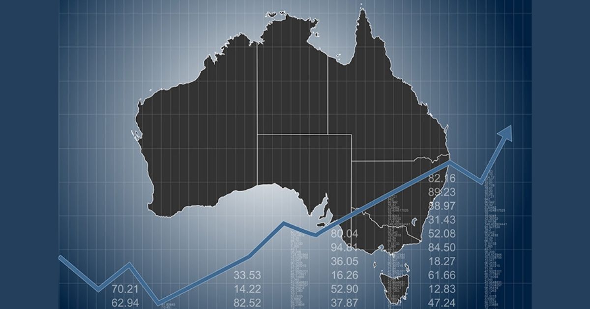 illutration of the economy rising in australia