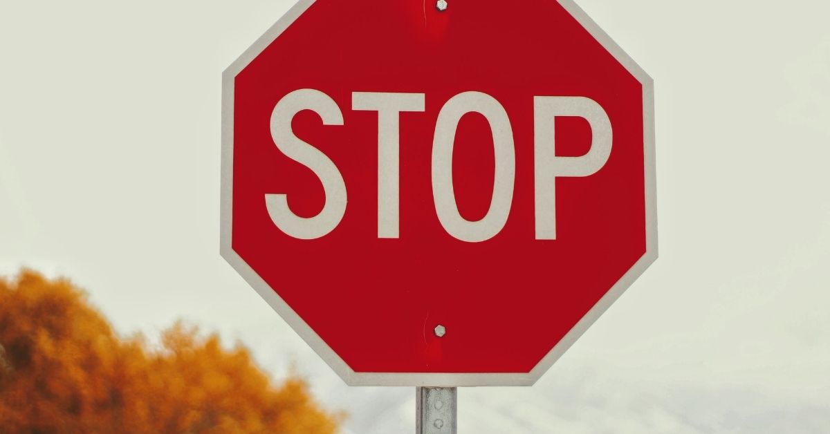 big red stop sign