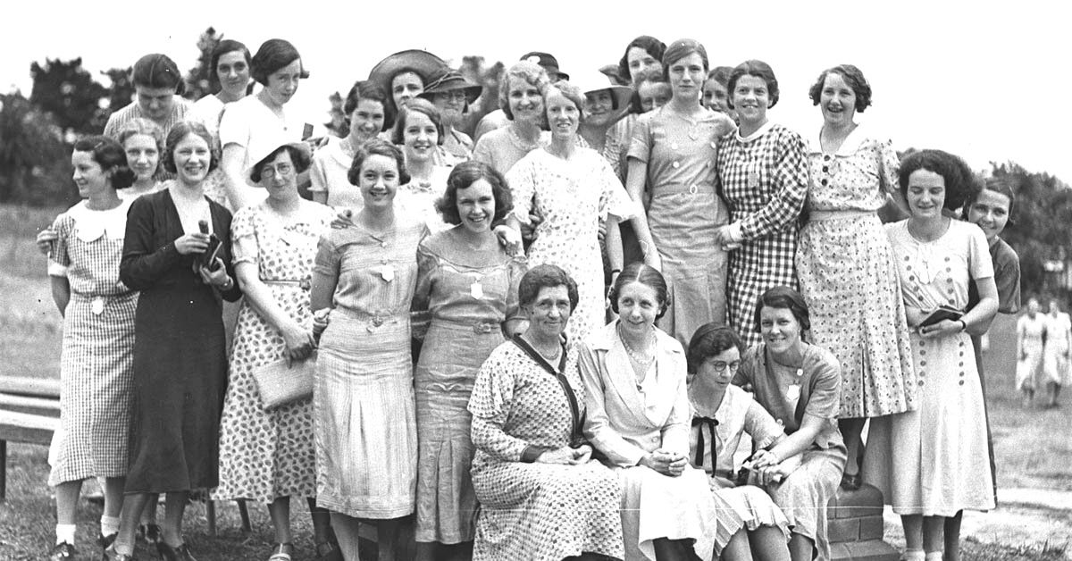 Women at the Presbyterian Fellowship Union event circa 1930s