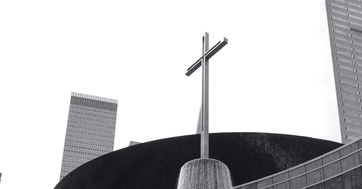 Cross at a baptist church in texas